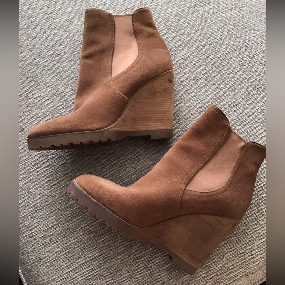 Michael Kors Cognac Wedge Bootie